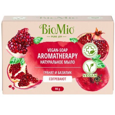 BioMio BIO-SOAP Натуральное мыло Гранат и Базилик 90гр от магазина МылоПорошок