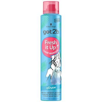 Got2b Schwarzkopf  Fresh it Up Сухой шампунь 200мл Объём  от магазина МылоПорошок