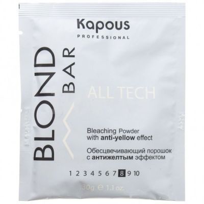 Kapous Blond Bar Обесвечивающий порошок 30 гр с антижелтым эффектом  от магазина МылоПорошок