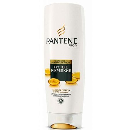 PANTENE Бальзам-ополаскиватель 200мл Густые и крепкие для тонких и ослабленных волос  от магазина МылоПорошок