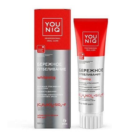 ✔️GRASS YOUNIQ Зубная паста 100гр Бережное отбеливание  - купить за  в г. Махачкале
