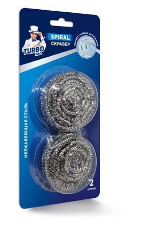 ✔️TURBOMAG Губка металл д/посуды 2шт Spiral (53017) - купить за  в г. Махачкале