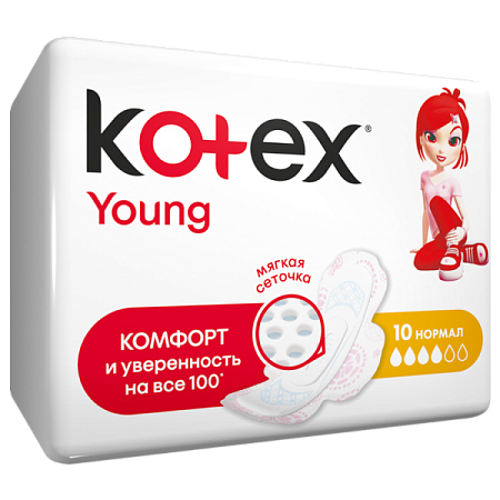 ✔️Kotex Прокладки 10шт Янг Нормал /16 - купить за  в г. Махачкале