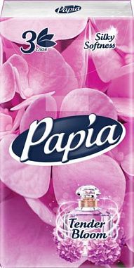 ✔️PAPIA Салфетки платочки бумажные 3сл Tender bloom  - купить за  в г. Махачкале