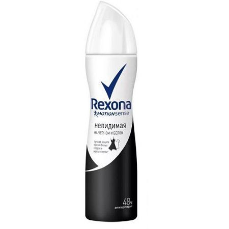 ✔️REXONA Дез-аэр. 150мл мужск Невидимый на черном и белом/12 - купить за  в г. Махачкале