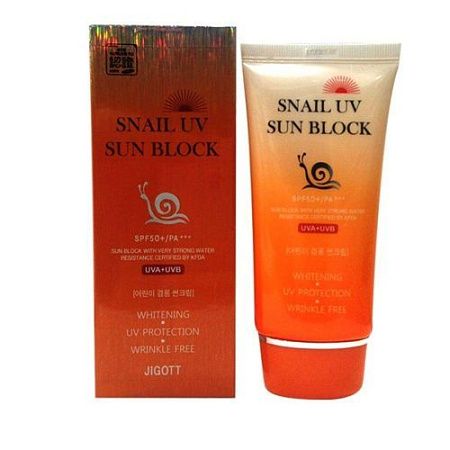 ✔️Jigott Крем для защиты от солнца 70мл SNAIL UV Отбеливающий SPF 50 PA  - купить за  в г. Махачкале