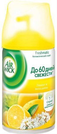 ✔️AIR WIK Освежитель воздуха сменный блок 250мл Лимон и женьшень - купить за  в г. Махачкале