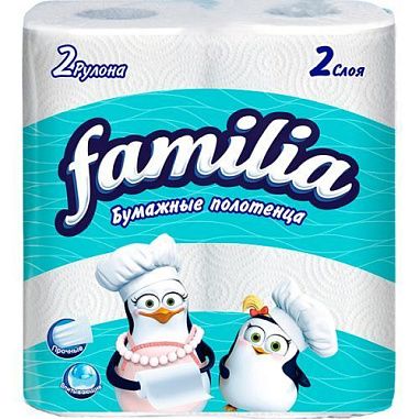 ✔️FAMILIA Полотенца бумажные 2 рул.2сл /14 - купить за  в г. Махачкале