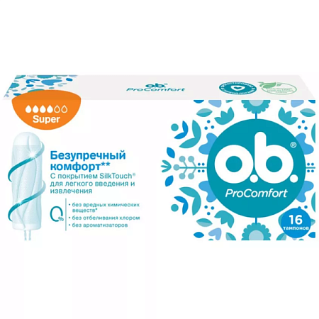 ✔️O.B. Тампоны 16шт Pro Comfort Super  - купить за  в г. Махачкале