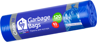 ✔️Lomberta Пакеты д/мусора 120л 10шт (синие) - купить за  в г. Махачкале