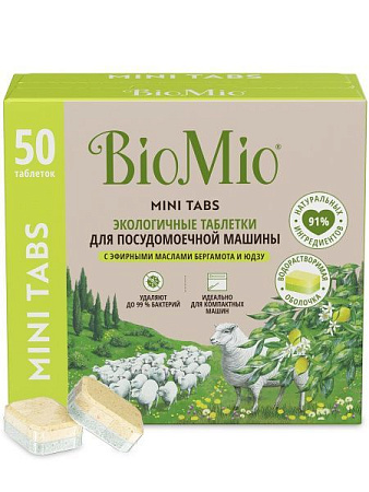 ✔️BioMio Mini Tabs Эколог.таблетки для посудомоечной машины с эфирными маслами бергомота и юдзу 50шт - купить за  в г. Махачкале