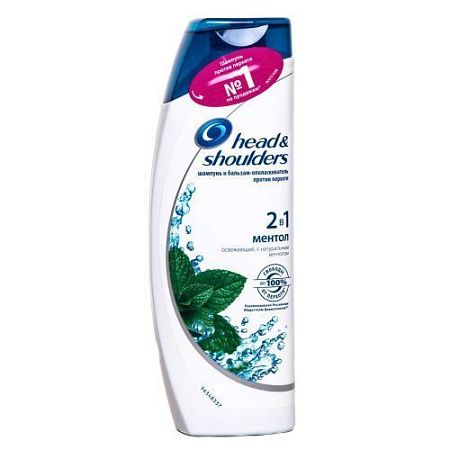 HEAD & SHOULDERS Шампунь 400мл  2в1 Ментол освежающий  от магазина МылоПорошок