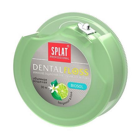 ✔️SPLAT Dental Floss Зубная нить 30м Бергамот&Лайм - купить за  в г. Махачкале