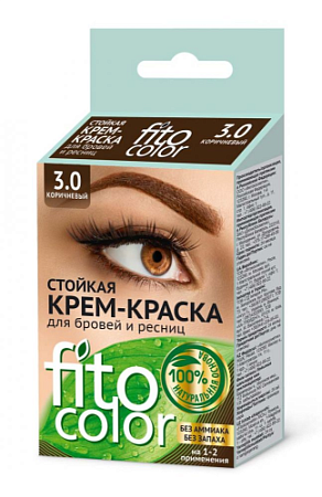 FITO Color крем-краска д/бровей и ресниц 3,0 Коричневый от магазина МылоПорошок