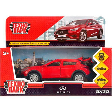 ✔️Машина металл INFINITI QX30 12см, отк.дв.инерц.красн. в кор. Технопарк - купить за  в г. Махачкале