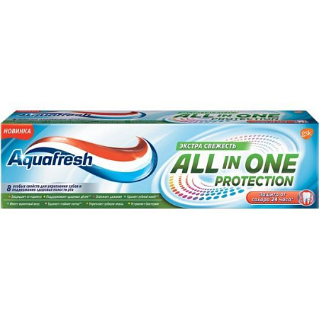 ✔️Aquafresh Зубная паста All in one Protection 75мл Экстра Свежесть - купить за  в г. Махачкале