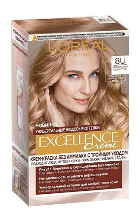 L'Oreal Paris Краски Excellence Крем 8U (Универсальный Светло-Русый) от магазина МылоПорошок