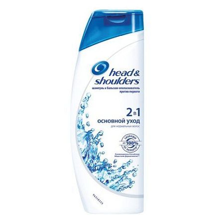 HEAD & SHOULDERS Шампунь 400мл 2в1 против перхоти Основной уход для нормальных волос от магазина МылоПорошок