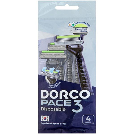 ✔️Dorco Pace3 Plus Станок д/бриться одноразовый 4шт - купить за  в г. Махачкале