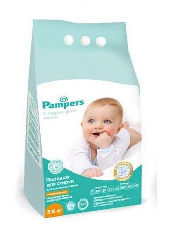 ✔️Pampers Порошок для стирки детского белья 3,8кг Заботливая мама/3 - купить за  в г. Махачкале