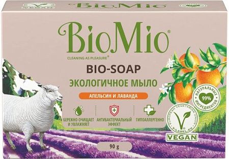 BioMio BIO-SOAP Экологичное мыло Апельсин и лаванда 90гр от магазина МылоПорошок