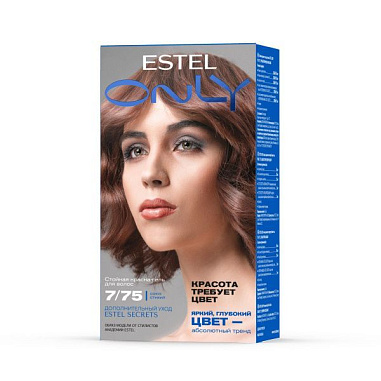 ESTEL ONLY Стойкая краска-гель для волос 7/75 Русый коричнево-красный от магазина МылоПорошок