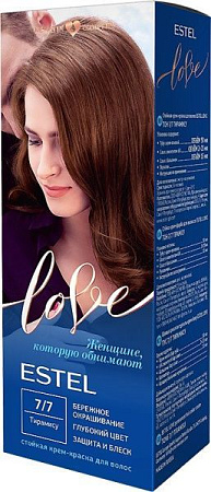 ESTEL LOVE Стойкая крем-краска для волос тон 7/7 Тирамису от магазина МылоПорошок