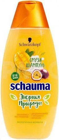 Шампунь Schauma 400мл. Смузи Энергия природы Увлажнение и восстановление от магазина МылоПорошок