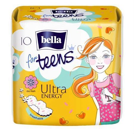 ✔️BELLA Прокладки 10шт For teens Ultra Energy /36 - купить за  в г. Махачкале