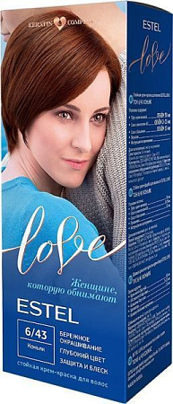 ESTEL LOVE Стойкая крем-краска для волос тон 6/43 Коньяк от магазина МылоПорошок