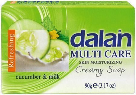 Dalan Multi Care туалетное крем-мыло 90г Огурец и Молоко от магазина МылоПорошок