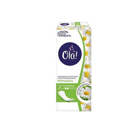 ✔️OLA Прокладки 20шт Ежедневные SILK SENSE daily deo Ромашка - купить за  в г. Махачкале