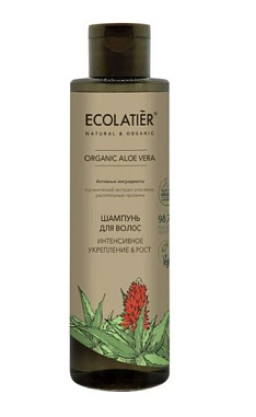 Ecolatier GREEN Шампунь для волос 250 мл Интенсивное укрепление & Рост Серия ORGANIC ALOE VERA,  от магазина МылоПорошок