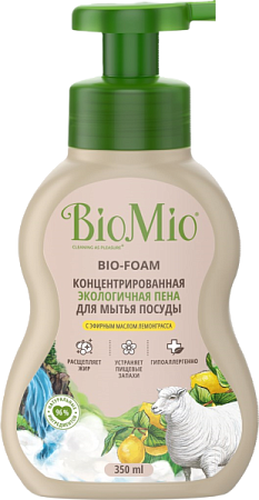 ✔️BioMio BIO-Foam Пена для мытья посуды,овощей и фруктов с лемонграссом 350мл - купить за  в г. Махачкале