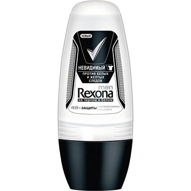 ✔️REXONA Дез-ролл 50мл муж. INVISIBLE для черного и белого/6 - купить за  в г. Махачкале