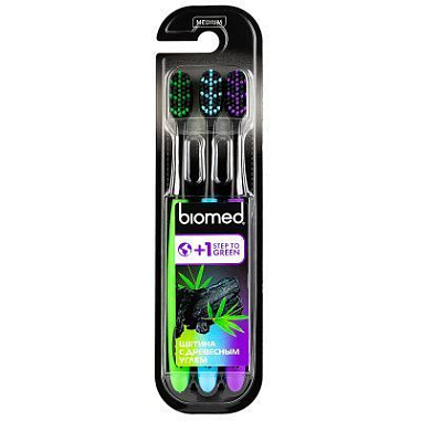 ✔️BIOMED З/щ 3шт с древесным углем - купить за  в г. Махачкале