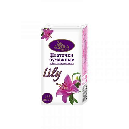 ✔️AMRA Платочки бумажные 10шт Lily - купить за  в г. Махачкале