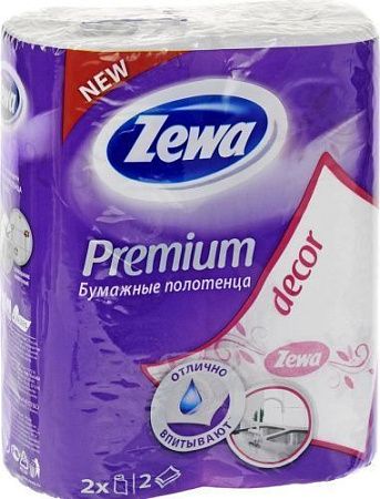 ✔️ZEWA Бумажные полотенце PREMIUM Decor 2сл. 2рул/10 - купить за  в г. Махачкале