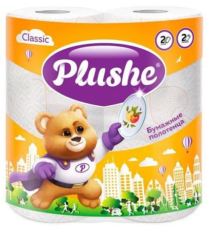 ✔️Plushe Classic Бумажные полотенца 2 рулона 2х-слойные  - купить за  в г. Махачкале