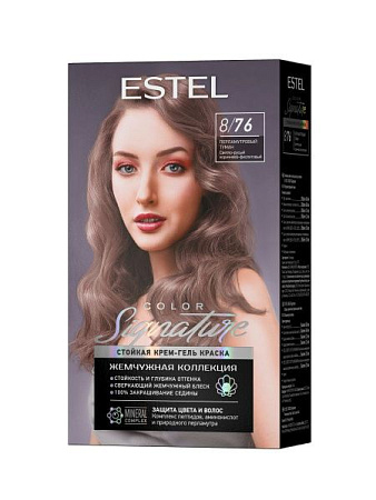 ESTEL BLOND Signature Стойкая крем-гель краска для волос 8/76 Перламутровый туман от магазина МылоПорошок