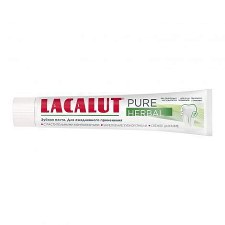 ✔️LACALUT pure herbal зубная паста 75мл(663769) - купить за  в г. Махачкале