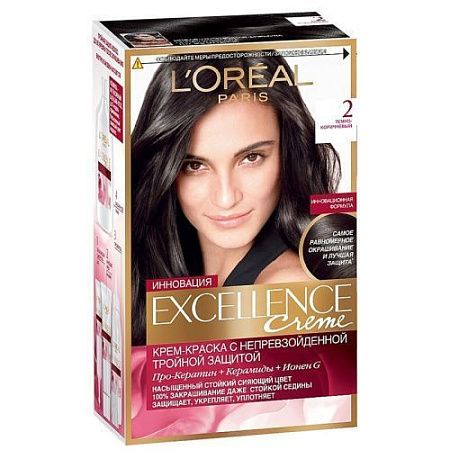 L'Oreal Paris Краски Excellence Крем 2 (темно-коричневый) от магазина МылоПорошок