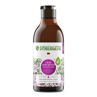 ✔️SYNERGETIC Гель д/душа  0,38л Цветущий инжир и лотос - купить за  в г. Махачкале