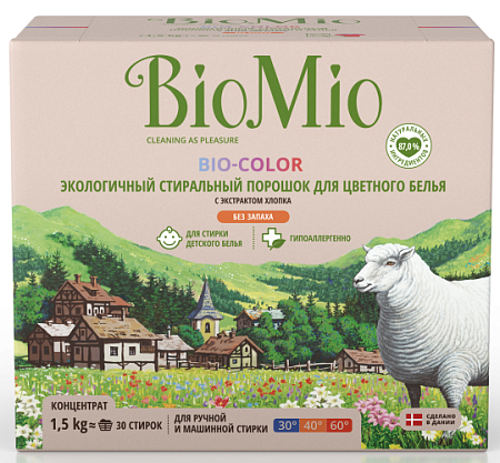 ✔️BioMio Порошок BIO-COLOR 1,5кг - купить за  в г. Махачкале