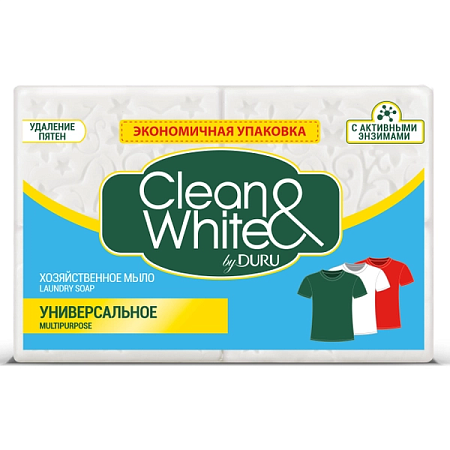 Duru Clean&White мыло хоз.Дет.4*125г/21 от магазина МылоПорошок