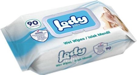 ✔️LADY baby Влажные салфетки 90шт Wet Wipes Sensitive - купить за  в г. Махачкале