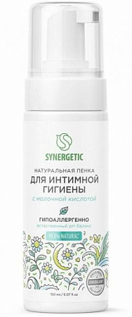 ✔️SYNERGETIC Натуральная пенка для интимной гигиены с молочной кислотой 150мл - купить за  в г. Махачкале