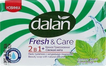 Dalan Fresh&Care 2в1 туалетное мыло 90гр Свежая мята от магазина МылоПорошок