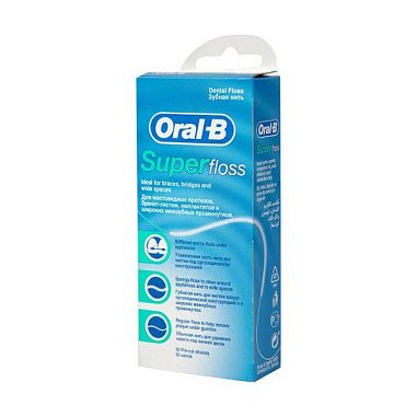 ✔️ORAL_B Зубная нить Super  floss 50м - купить за  в г. Махачкале