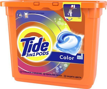 ✔️TIDE Авт Гель СМС жидк. в растворимых капсулах Color 23*24.8г - купить за  в г. Махачкале